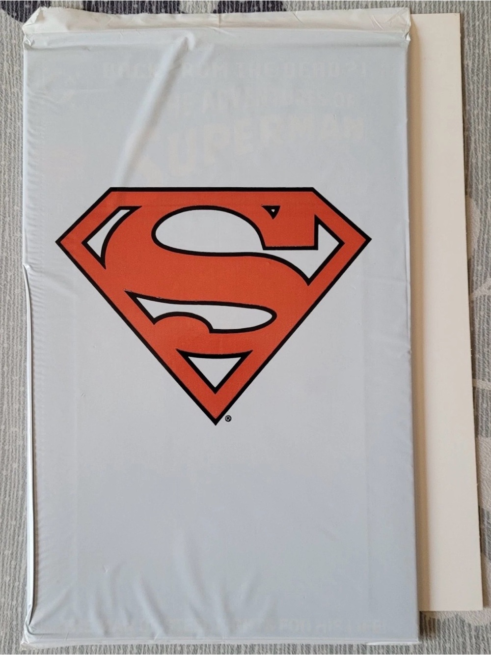 Superman comic - White with Orange S Emblem